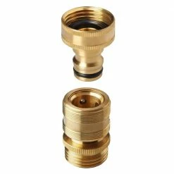 Dyiom 3/4 in. GHT Solid Brass Hose Connector (1-Set)