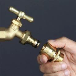 Dyiom 3/4 in. GHT Solid Brass Hose Connector (1-Set) 11 Dyiom 3/4 in. GHT Solid Brass Hose Connector (1-Set) -Sunnydaze Decor Sales dyiom hose connectors b08yp4x2dm fa 1000