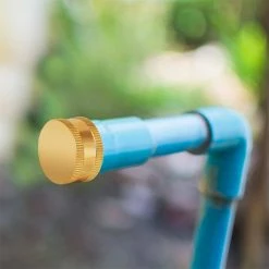 Dyiom 1.1 in. Brass Garden Hose Cap with Washers (4-Pack ) -Sunnydaze Decor Sales dyiom hose connectors b091bvtrgh 31 1000