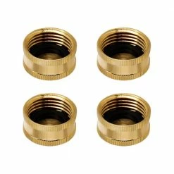 Dyiom 1.1 in. Brass Garden Hose Cap with Washers (4-Pack )