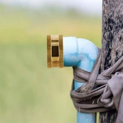 Dyiom 1.1 in. Brass Garden Hose Cap with Washers (4-Pack ) -Sunnydaze Decor Sales dyiom hose connectors b091bvtrgh 76 1000