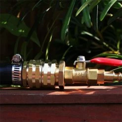 Dyiom 1.1 in. Solid Brass Garden Hose Fittings Hose Connector (2-Pack ) -Sunnydaze Decor Sales dyiom hose connectors b092hvfp3n 44 1000