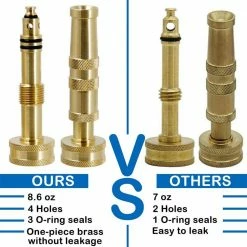 Dyiom Heavy-Duty Brass Adjustable Twist Hose Nozzle, (2-Pack) -Sunnydaze Decor Sales dyiom nozzles wands b07d3srz5q 1f 1000