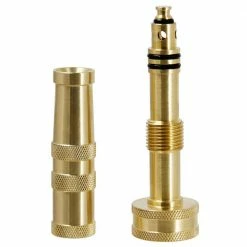 Dyiom Heavy-Duty Brass Adjustable Twist Hose Nozzle, (2-Pack) -Sunnydaze Decor Sales dyiom nozzles wands b07d3srz5q 4f 1000
