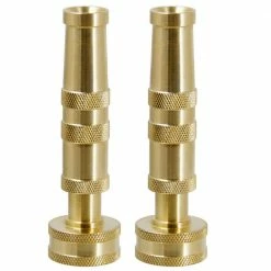 Dyiom Heavy-Duty Brass Adjustable Twist Hose Nozzle, (2-Pack)