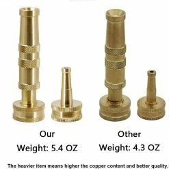 Dyiom Heavy-Duty Solid Brass Adjustable Twist Hose Nozzle Jet Sweeper Nozzle -Sunnydaze Decor Sales dyiom nozzles wands b07d3tbsv7 1f 1000