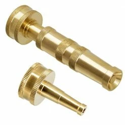 Dyiom Heavy-Duty Solid Brass Adjustable Twist Hose Nozzle Jet Sweeper Nozzle -Sunnydaze Decor Sales dyiom nozzles wands b07d3tbsv7 4f 1000