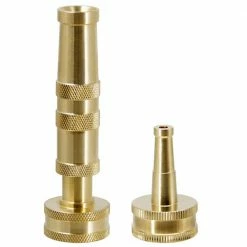 Dyiom Heavy-Duty Solid Brass Adjustable Twist Hose Nozzle Jet Sweeper Nozzle