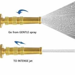 Dyiom Heavy-Duty Solid Brass Adjustable Twist Hose Nozzle Jet Sweeper Nozzle -Sunnydaze Decor Sales dyiom nozzles wands b07d3tbsv7 fa 1000