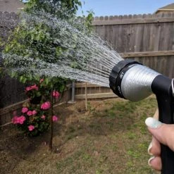 Dyiom Rear-Trigger Metal Garden Hose Nozzle with Adjustable Spray Patterns (Sliver) 11 Dyiom Rear-Trigger Metal Garden Hose Nozzle with Adjustable Spray Patterns (Sliver) -Sunnydaze Decor Sales dyiom nozzles wands b07mnk2sfr 4f 1000