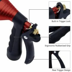 Dyiom Rear-Trigger Metal Garden Hose Nozzle with Adjustable Spray Patterns (Red) 9 Dyiom Rear-Trigger Metal Garden Hose Nozzle with Adjustable Spray Patterns (Red) -Sunnydaze Decor Sales dyiom nozzles wands b07rgydn9p 1f 1000