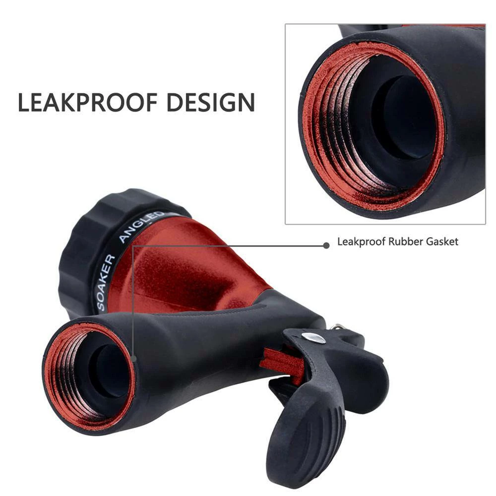 Dyiom Rear-Trigger Metal Garden Hose Nozzle with Adjustable Spray Patterns (Red) 2 Dyiom Rear-Trigger Metal Garden Hose Nozzle with Adjustable Spray Patterns (Red) - Image 2