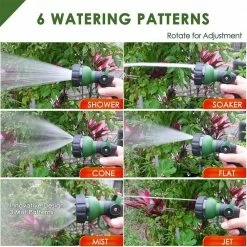 Dyiom Heavy-Duty Metal Thumb Control Water Nozzle with Adjustable Watering Patterns High Pressure Hose Nozzle Sprayer -Sunnydaze Decor Sales dyiom nozzles wands b08419yrqx fa 1000