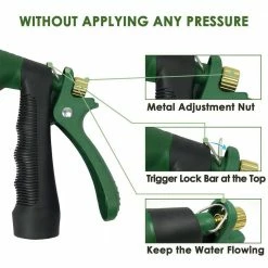 Dyiom Heavy-Duty Trigger Water Hose Nozzle with Adjustable Watering Patterns High Pressure Sprayer Nozzles -Sunnydaze Decor Sales dyiom nozzles wands b08419zrx6 44 1000