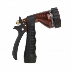 Dyiom Rear-Trigger Metal Garden Hose Nozzle with Adjustable Spray Patterns (Bronze)