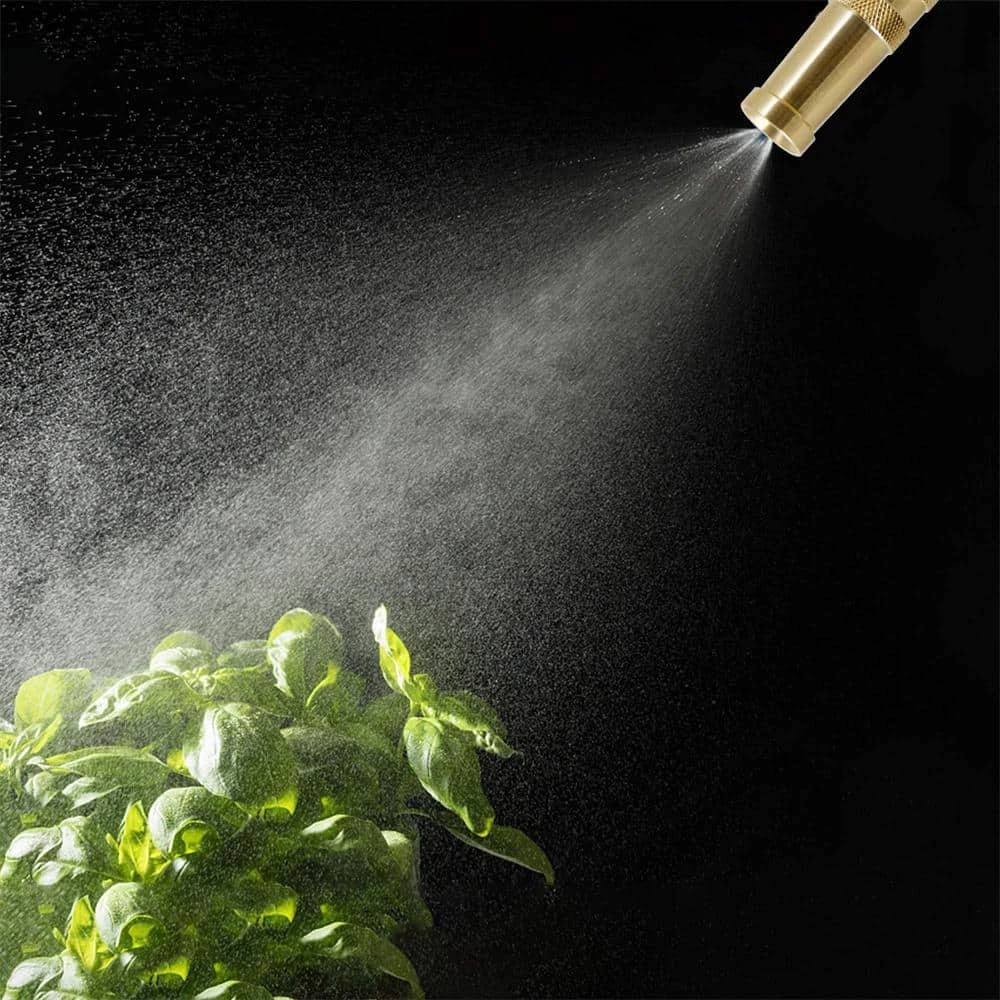 Dyiom 3/4 in. Heavy-Duty Brass Adjustable Twist Water Garden Hose Nozzle with10 Rubber Washers (2-Pack) 2 Dyiom 3/4 in. Heavy-Duty Brass Adjustable Twist Water Garden Hose Nozzle with10 Rubber Washers (2-Pack) - Image 2