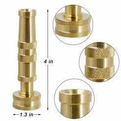 Dyiom 3/4 in. Heavy-Duty Brass Adjustable Twist Water Garden Hose Nozzle with10 Rubber Washers (2-Pack) 10 Dyiom 3/4 in. Heavy-Duty Brass Adjustable Twist Water Garden Hose Nozzle with10 Rubber Washers (2-Pack) -Sunnydaze Decor Sales dyiom nozzles wands b08q8hpg8c c3 1000