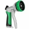 Dyiom Heavy-Duty Metal 7 Adjustable Spray Patterns Front Trigger garden hose Nozzle(Green)