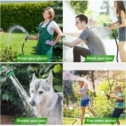 Dyiom Heavy-Duty Metal 7 Adjustable Spray Patterns Front Trigger garden hose Nozzle(Green) -Sunnydaze Decor Sales dyiom nozzles wands b08qvk1gxv 76 1000