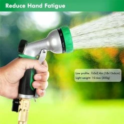 Dyiom Heavy-Duty Metal 7 Adjustable Spray Patterns Front Trigger garden hose Nozzle(Green) -Sunnydaze Decor Sales dyiom nozzles wands b08qvk1gxv fa 1000