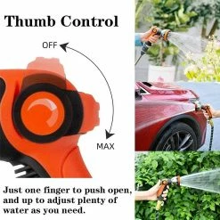 Dyiom 10 Hose Metal Duty Watering Patterns Thumb Control Garden Hose Spray Nozzle -Sunnydaze Decor Sales dyiom nozzles wands b0915hfkcf 4f 1000