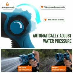 Dyiom 10-Pattern Metal Blue Garden Hose Nozzle Sprayer High Pressure Water Hose Nozzle -Sunnydaze Decor Sales dyiom nozzles wands b092vrvpk9 1f 1000