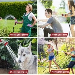 Dyiom Heavy-Duty Metal 7 Adjustable Spray Patterns Front Trigger garden hose Nozzle(Red) -Sunnydaze Decor Sales dyiom nozzles wands b094xdm3ql 76 1000