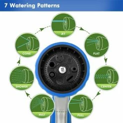Dyiom Heavy-Duty Metal 7 Adjustable Spray Patterns Front Trigger garden hose Nozzle(Blue) -Sunnydaze Decor Sales dyiom nozzles wands b094xr28mw 4f 1000