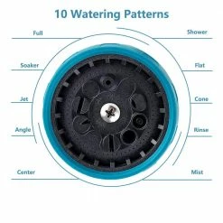 Dyiom 10-Pattern Garden Hose Nozzle Sprayer Thumb Control High Pressure Pistol Grip Easy Water Control (Blue) 10 Dyiom 10-Pattern Garden Hose Nozzle Sprayer Thumb Control High Pressure Pistol Grip Easy Water Control (Blue) -Sunnydaze Decor Sales dyiom nozzles wands b0953bydgl 1f 1000