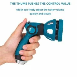 Dyiom 10-Pattern Garden Hose Nozzle Sprayer Thumb Control High Pressure Pistol Grip Easy Water Control (Blue) 11 Dyiom 10-Pattern Garden Hose Nozzle Sprayer Thumb Control High Pressure Pistol Grip Easy Water Control (Blue) -Sunnydaze Decor Sales dyiom nozzles wands b0953bydgl 44 1000