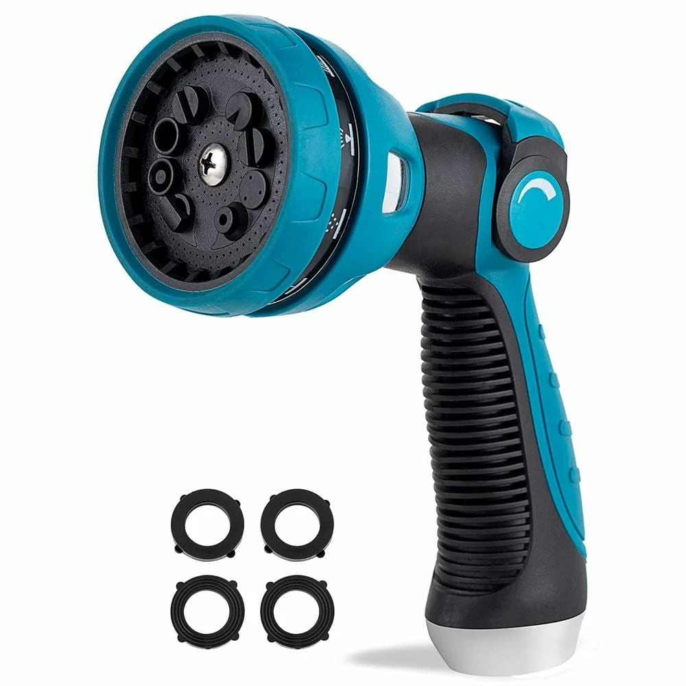 Dyiom 10-Pattern Garden Hose Nozzle Sprayer Thumb Control High Pressure Pistol Grip Easy Water Control (Blue) 6 Dyiom 10-Pattern Garden Hose Nozzle Sprayer Thumb Control High Pressure Pistol Grip Easy Water Control (Blue) - Image 6