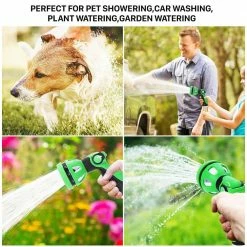 Dyiom Heavy-Duty 10-Pattern Thumb Control Garden Hose Spray Nozzle (Green) -Sunnydaze Decor Sales dyiom nozzles wands b097rccjlk 66 1000