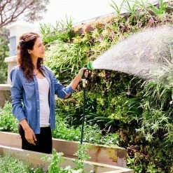 Dyiom Heavy-Duty 10-Pattern Thumb Control Garden Hose Spray Nozzle (Green) -Sunnydaze Decor Sales dyiom nozzles wands b097rccjlk fa 1000