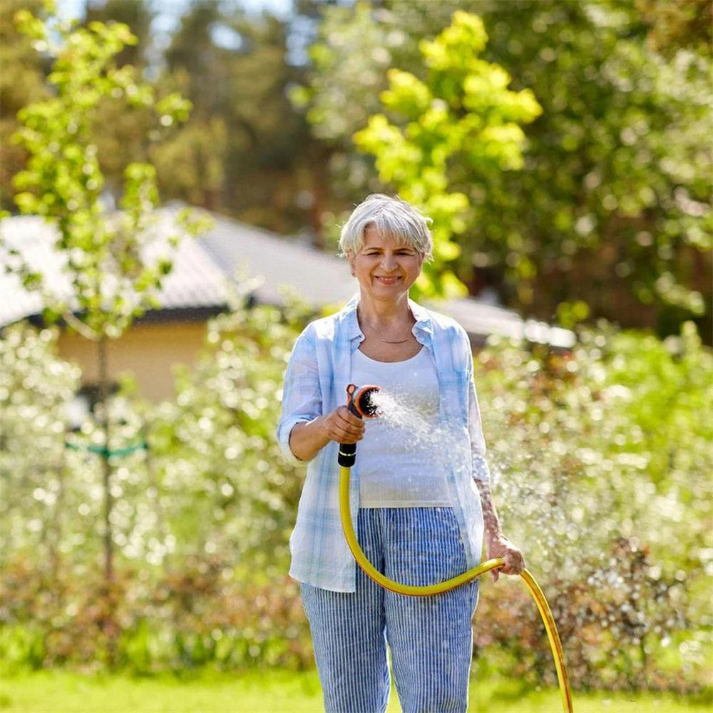 Dyiom 10-Pattern Orange Thumb Control Metal Garden Hose Sprayer Nozzle 7 Dyiom 10-Pattern Orange Thumb Control Metal Garden Hose Sprayer Nozzle - Image 7