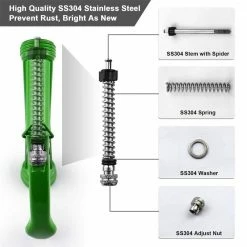 Dyiom High Pressure Trigger Adjustable Water Nozzle Sprayer with Threaded Front, Silver (2-Pack) -Sunnydaze Decor Sales dyiom nozzles wands b09t98j5th 44 1000