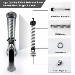 Dyiom High Pressure Trigger Adjustable Water Nozzle Sprayer with Threaded Front, Black (2-Pack) -Sunnydaze Decor Sales dyiom nozzles wands b09t9gsnj3 1f 1000