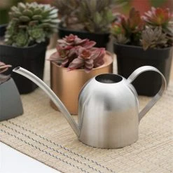 Dyiom 15 oz. Stainless Steel Water Can for Garden -Sunnydaze Decor Sales dyiom watering cans b07mfzym6n 44 1000