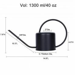 Dyiom 0.3 Gal. Long Spout Stainless Steel Black Watering Can -Sunnydaze Decor Sales dyiom watering cans b08dkn4wqq 44 1000