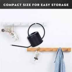 Dyiom 0.3 Gal. Long Spout Stainless Steel Black Watering Can -Sunnydaze Decor Sales dyiom watering cans b08dkn4wqq fa 1000