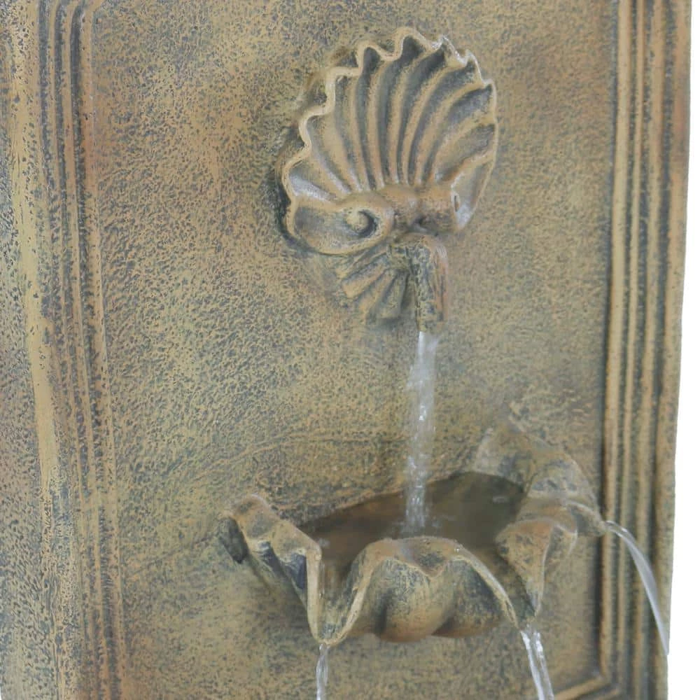 Sunnydaze Decor Seaside Florentine Stone Electric Powered Outdoor Wall Fountain 4 Sunnydaze Decor Seaside Florentine Stone Electric Powered Outdoor Wall Fountain - Image 4