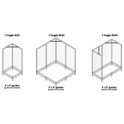 Frame It All 4ft. x 4ft. x 4ft. Stack & Extend Veggie Wall -Sunnydaze Decor Sales frame it all raised garden bed accessories 300001252 c3 1000