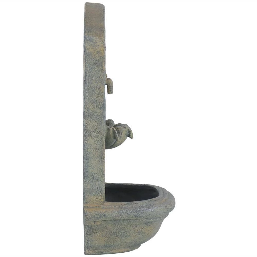 Sunnydaze Decor Seaside French Limestone Electric Powered Outdoor Wall Fountain 4 Sunnydaze Decor Seaside French Limestone Electric Powered Outdoor Wall Fountain - Image 4