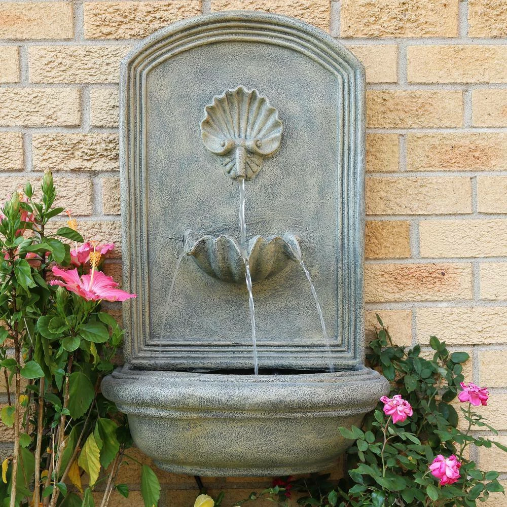 Sunnydaze Decor Seaside French Limestone Electric Powered Outdoor Wall Fountain 8 Sunnydaze Decor Seaside French Limestone Electric Powered Outdoor Wall Fountain - Image 8