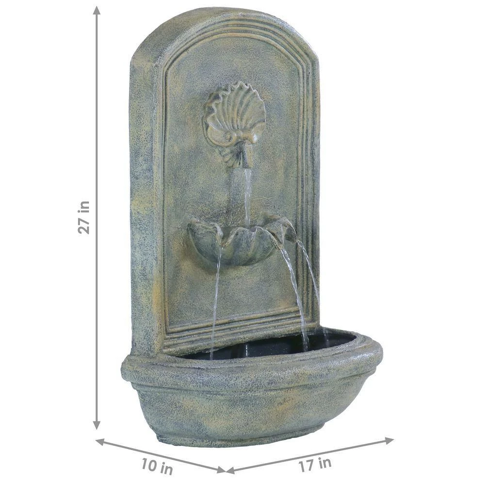 Sunnydaze Decor Seaside French Limestone Electric Powered Outdoor Wall Fountain 2 Sunnydaze Decor Seaside French Limestone Electric Powered Outdoor Wall Fountain - Image 2