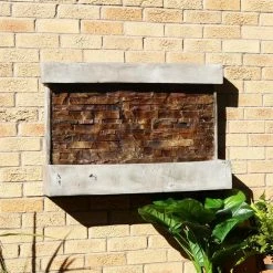 Sunnydaze Decor 24 in. Ancient Outdoor Wall Water Fountain -Sunnydaze Decor Sales gray sunnydaze decor indoor water fountains xca 13283 31 1000