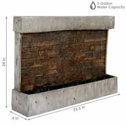 Sunnydaze Decor 24 in. Ancient Outdoor Wall Water Fountain -Sunnydaze Decor Sales gray sunnydaze decor indoor water fountains xca 13283 44 1000