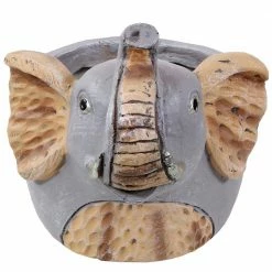 Sunnydaze Decor Sunnydaze 8.5 in. Indoor Ceramic Planter Statue Elsie The Elephant -Sunnydaze Decor Sales gray sunnydaze decor plant pots art 233 76 1000