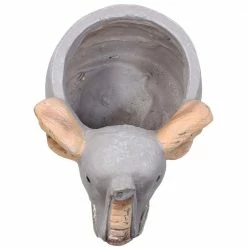 Sunnydaze Decor Sunnydaze 8.5 in. Indoor Ceramic Planter Statue Elsie The Elephant -Sunnydaze Decor Sales gray sunnydaze decor plant pots art 233 fa 1000