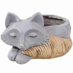 Sunnydaze Decor Sunnydaze 8 in. Indoor Ceramic Planter Statue Finley The Fox