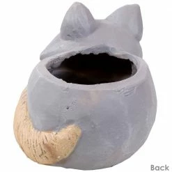 Sunnydaze Decor Sunnydaze 8 in. Indoor Ceramic Planter Statue Finley The Fox -Sunnydaze Decor Sales gray sunnydaze decor plant pots art 240 66 1000